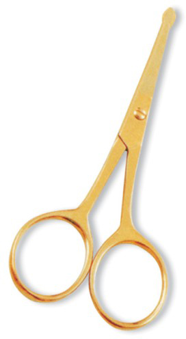 Ear Mose Scissor. Full Gold.